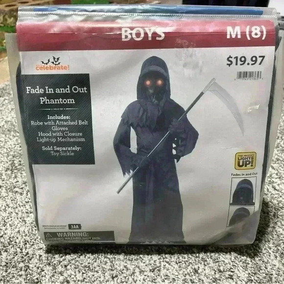 Unknown Phantom Fade In/Out Youth Halloween Costume Lights Up-Medium (8) - Picture 1 of 7